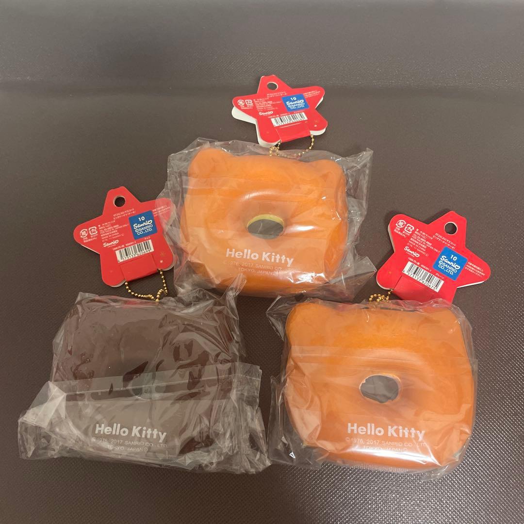 レア　ハローキティ ケーキドーナツスクイーズ3個セット